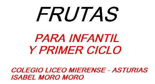 FRUTAS